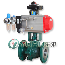 氣動(dòng)切斷球閥（單作用氣缸、三聯(lián)件）