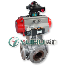 氣動(dòng)三通球閥（碳鋼閥體）