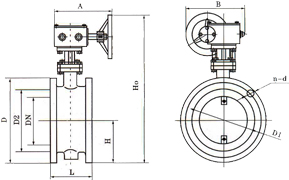 D341W手動通風蝶閥 (蝸輪傳動) D341W手動通風蝶閥 (蝸輪傳動)