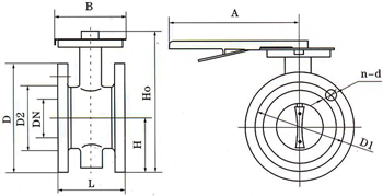 D41X法蘭軟密封蝶閥 (手柄傳動) D41X法蘭軟密封蝶閥 (手柄傳動)