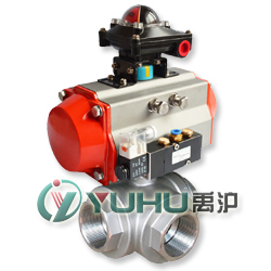 氣動(dòng)三通內(nèi)螺紋球閥 （配電磁閥、限位開關(guān)） 